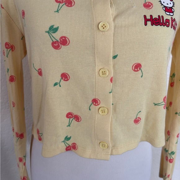 Yellow Hello Kitty Cherry Cardigan Only M - Picture 7 of 10